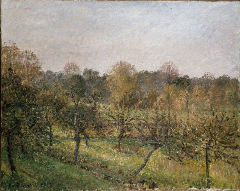 Sunset at Eragny-sur-Epte, Autumn, 1902. Artist: Camille Pissarro.