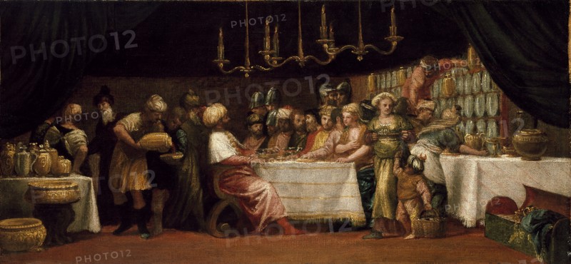 Judith feasted by Holofernes, c16th century. Artist: Unknown.