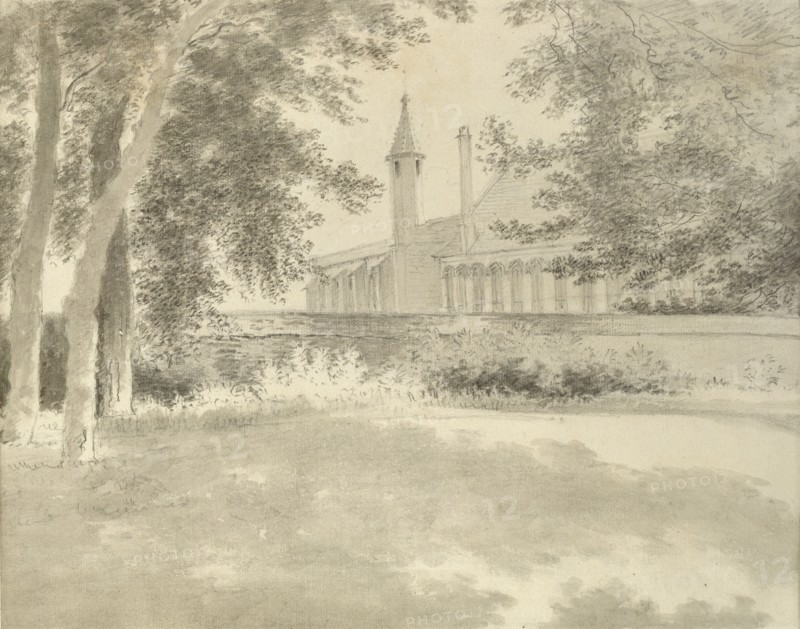 Balliol Chapel and Library from the Grove, 2 August 1783. Artist: John Baptist Malchair.