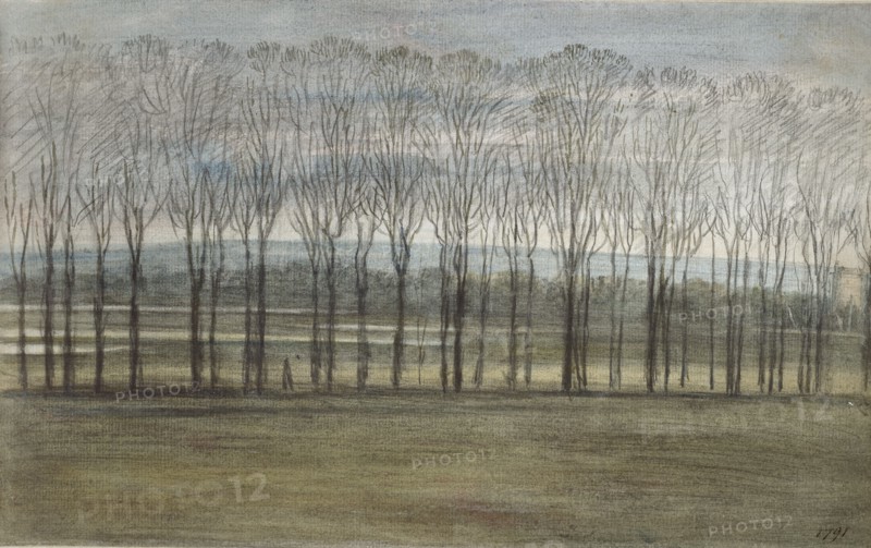 View from Merton College, 28 February 1791. Artist: John Baptist Malchair.