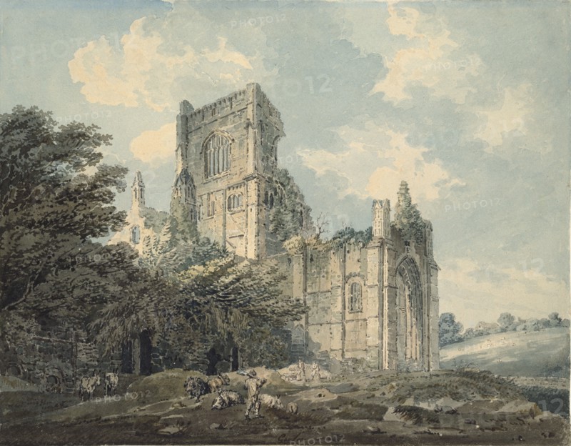 Kirkstall Abbey, Yorkshire, c1790-1802. Artist: Thomas Girtin.