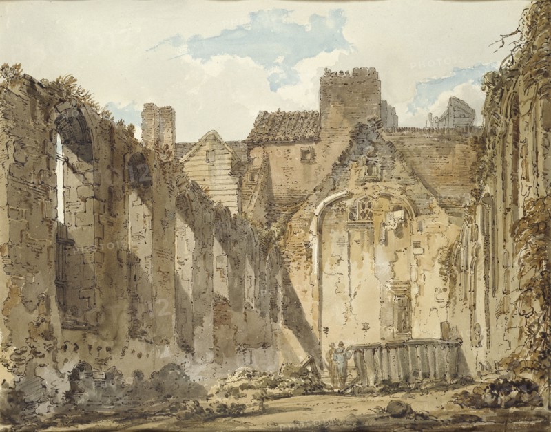 The Ruins of the Chapel in the Savoy Palace, London, c1795-1796. Artist: Thomas Girtin.