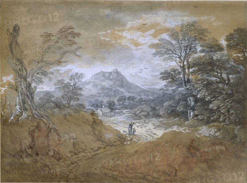 Landscape with a Road at the Edge of a Wood, 1760-1765. Artist: Thomas Gainsborough.
