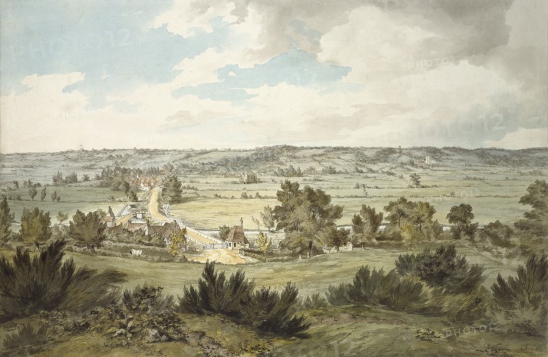 Valley of the Stour with Stratford St Mary seen from near Dedham, c1800. Artist: John Constable.