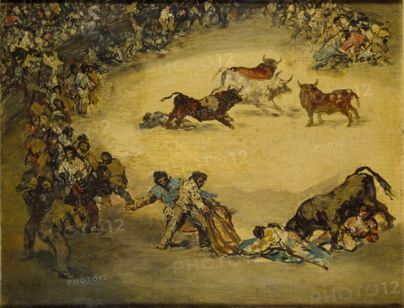Scene at a Bullfight: Diversion de Espana, c1766-1828. Artist: Francisco Goya.