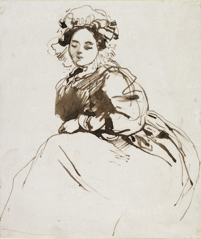 Study of a Seated Woman, c1820s. Artist: Richard Parkes Bonington.