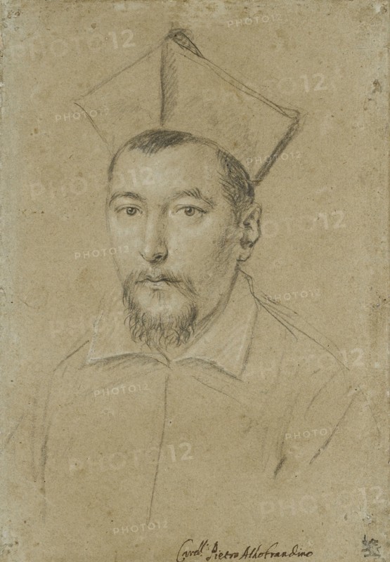 Portrait of Cardinal Pietro Aldobrandini, early 17th century. Artist: Ottavio Mario Leoni.