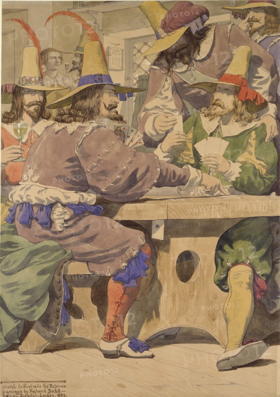 Gaming, mid 19th century. Artist: Richard Dadd.