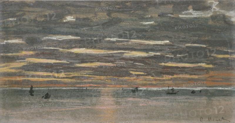Sunset at Sea, 1865-1870. Artist: Claude Monet.