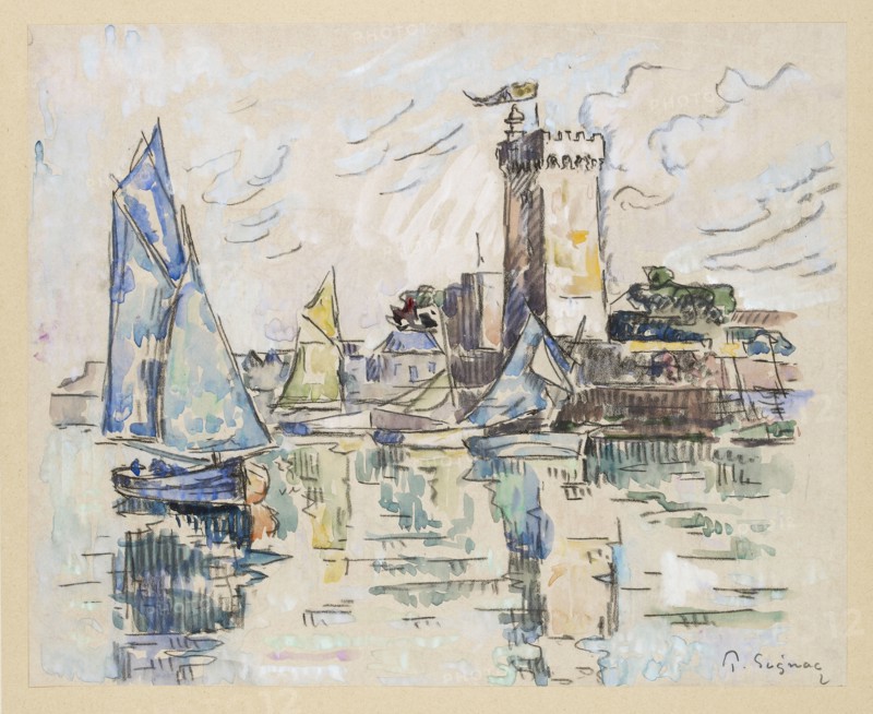 View of the Harbour at Les Sables-d'Olonne, c1920s. Artist: Paul Signac.