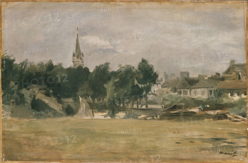 Landscape with a Village Church, early 1870s. Artist: Edouard Manet.