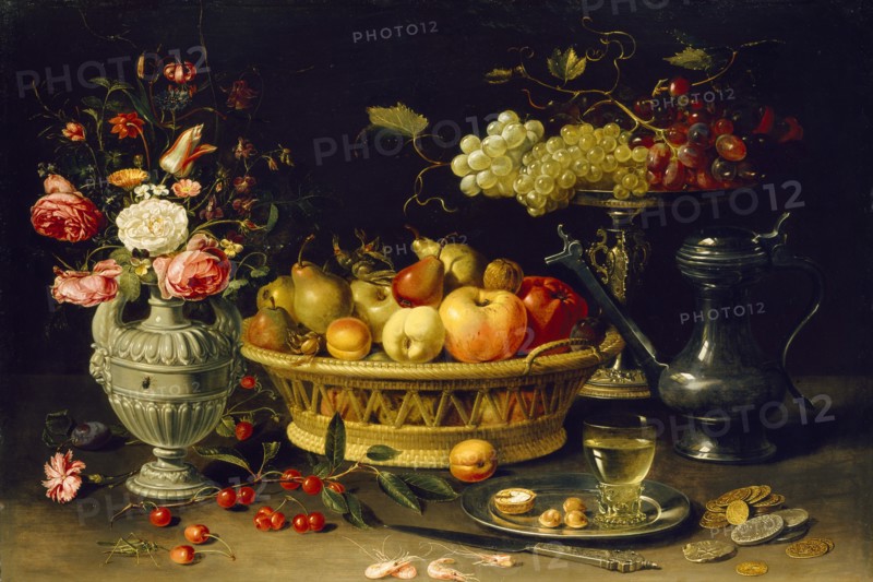 Still Life of Fruit and Flowers, 1608-1621. Artist: Clara Peeters.