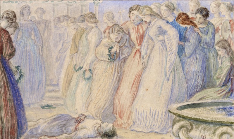 Iphis and Anaxarete, late 19th century. Artist: John Everett Millais.