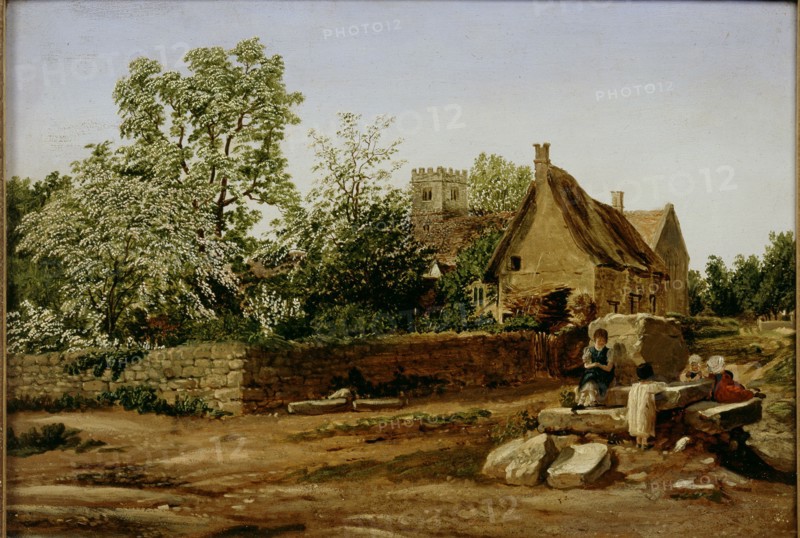 View of Marston, near Oxford, early 19th century. Artist: William Turner.
