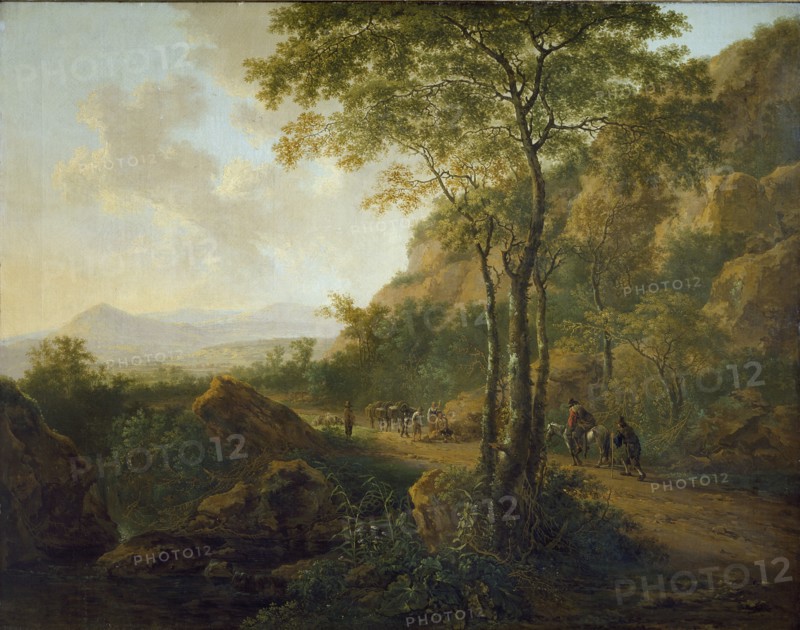 Italianate Landscape with Muleteers, c1629-1652. Artist: Jan Dirksz Both.
