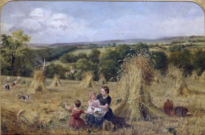 The Harvest Field, 1857-1858. Artist: Oliver Lupton.