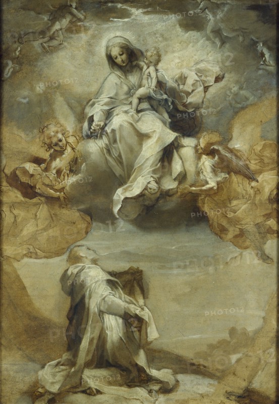 St Dominic de Guzman receiving the Rosary, c1588. Artist: Federico Barocci.