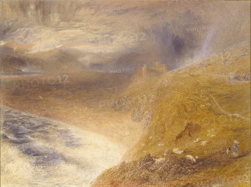 Harlech Castle, 1857. Artist: Alfred William Hunt.