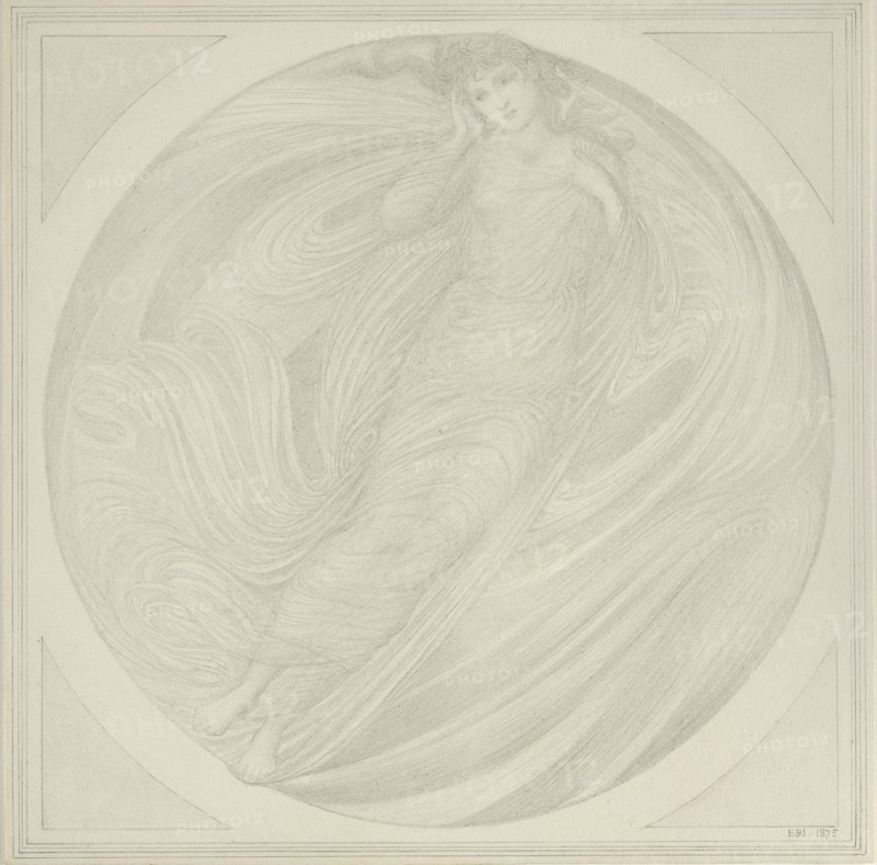 Eurydice floating among flames, 1872-1875. Artist: Sir Edward Coley Burne-Jones.