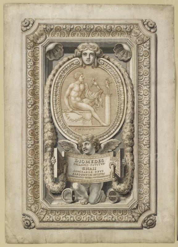 Design for an engraved gem in an ornamental setting, 1722. Artist: Girolamo Odam.