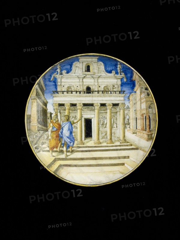 Bowl with Aeneas and Achates in Carthage, 1545. Artist: Francesco Durantino.
