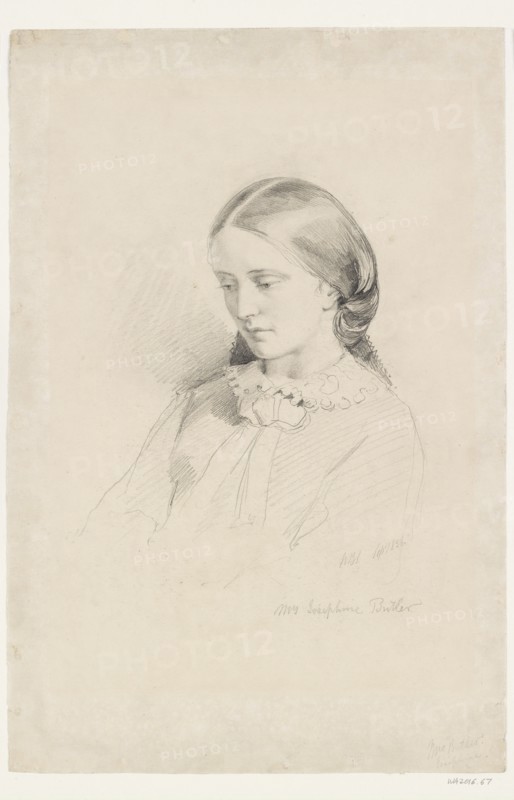 Josephine Butler, Early Feminist Campaigner, 1856. Artist: William Bell Scott.