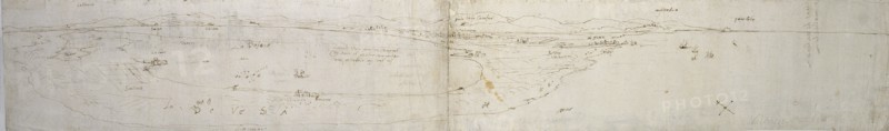 Sketch of the Lagoon of Valencia, la Albufera and adjacent coast and countryside, c1560s. Artist: Anthonis van den Wyngaerde.
