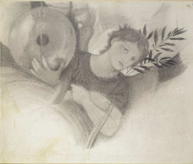 Study for a Head in The Days of Creation, c1871-1875. Artist: Sir Edward Coley Burne-Jones.