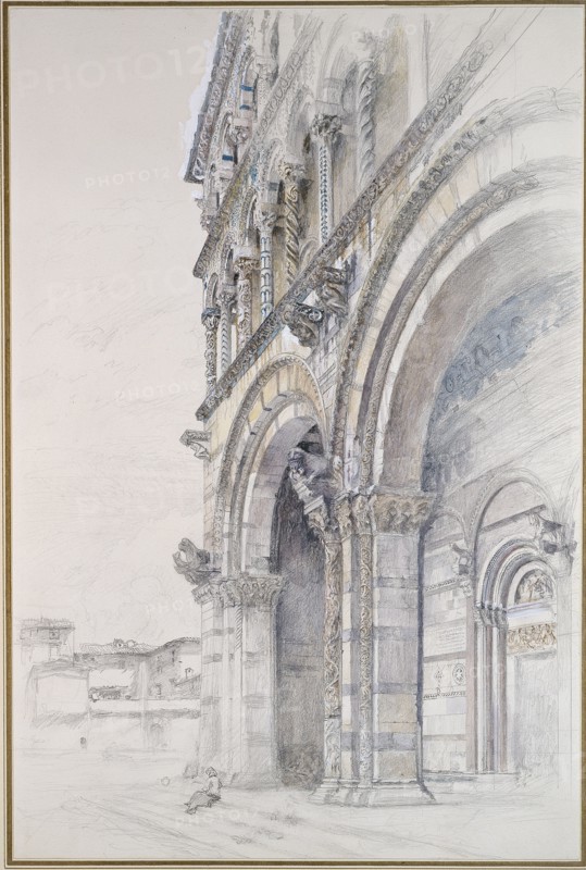 The Duomo of San Martino, Lucca, July-August 1874. Artist: John Ruskin.