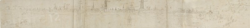 Preliminary Sketch for a View of Bruges from the South-West, 1558.  Artist: Anthonis van den Wyngaerde.