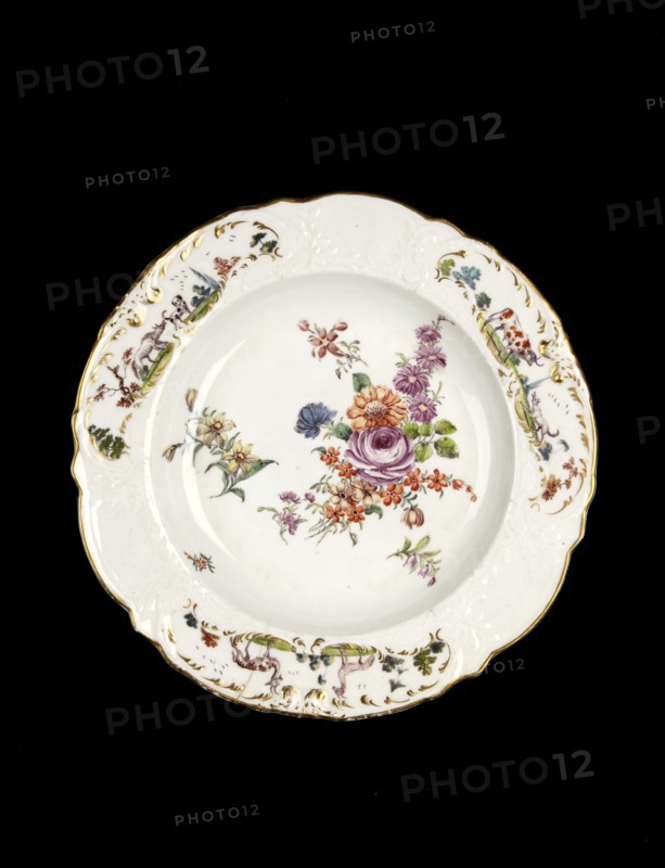 Soup plate, c1755-1760. Artist: Unknown.