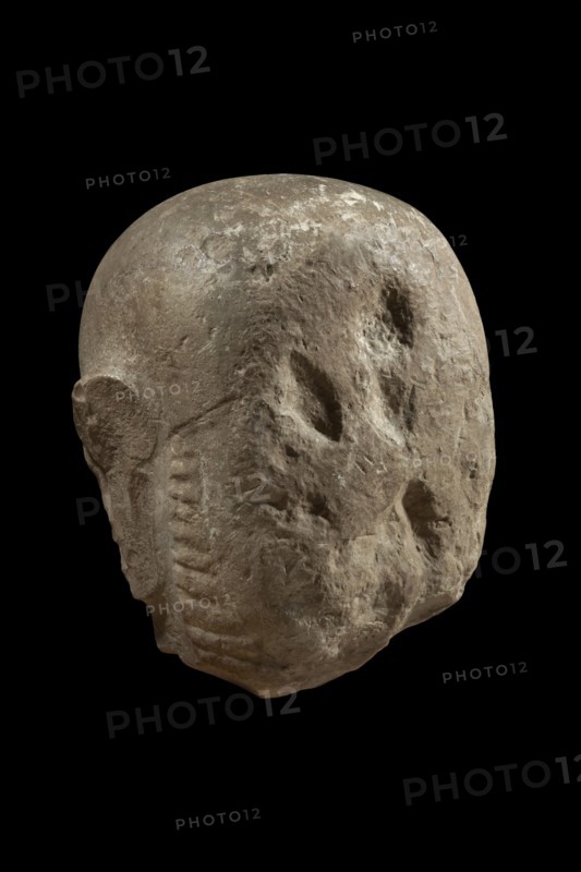 Head of statue of god Min, Naqada II, c3700BC-3200BC. Artist: Unknown.