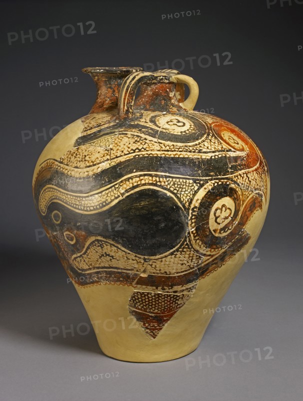 Stirrup jar, Late Minoan II Period, c1450 -1400BC. Artist: Unknown.