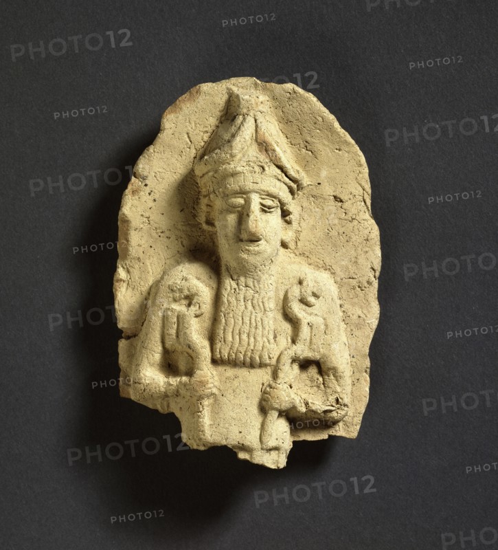 Votive plaque fragment, Old Babylonian, c1800-1600BC. Artist: Unknown.