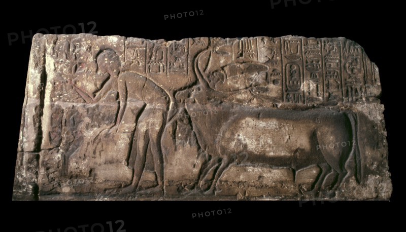 Sandstone block carved in sunken relief, 1333-1323 BC. Artist: Unknown.