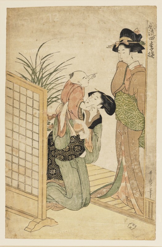 Mother, child, and nurse, c1800. Artist: Kitagawa Utamaro.