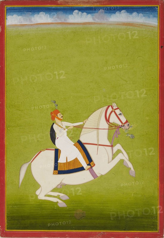 Mounted Rajput, early 19th century. Artist: Unknown.