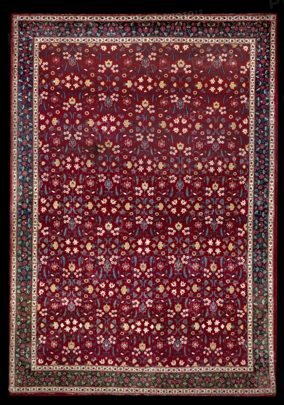 Mughal carpet with floral pattern, late 17th century. Artist: Unknown.