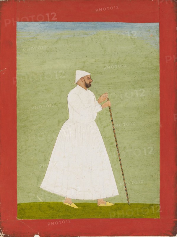 Court official wearing a white jama, c1740. Artist: Unknown.