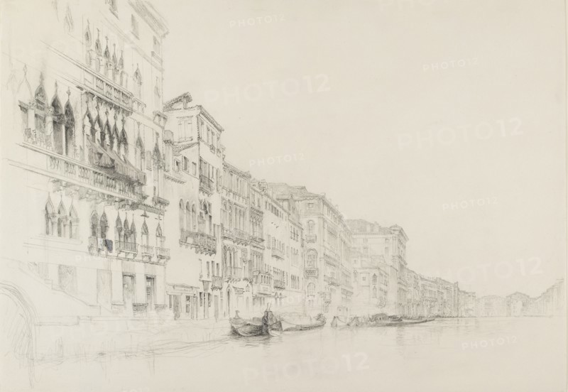 View from the Palazzo Bembo to the Palazzo Grimani, Venice, May - June 1870. Artist: John Ruskin.