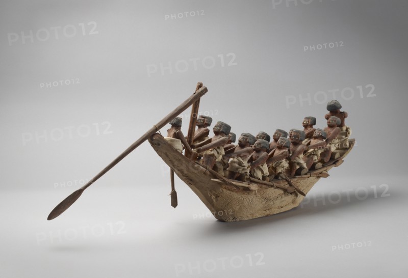 Model boat, IXth Dynast, c2125 - c2080 BC. Artist: Unknown.