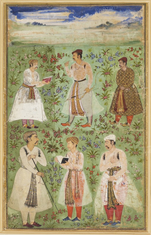 Six standing men, late 16th century-early 17th century. Artist: Unknown.