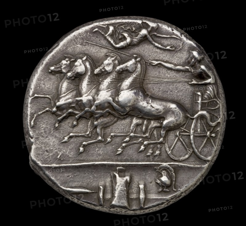 Ancient Greek silver coin, 404 BC-390 BC. Artist: Unknown.