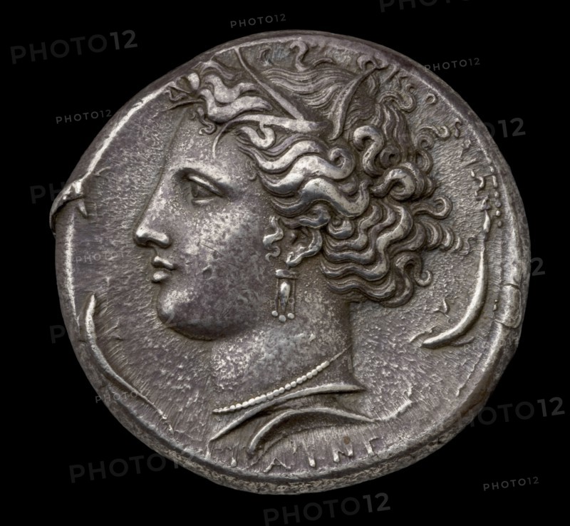 Ancient Greek silver coin, 404 BC-390 BC. Artist: Unknown.