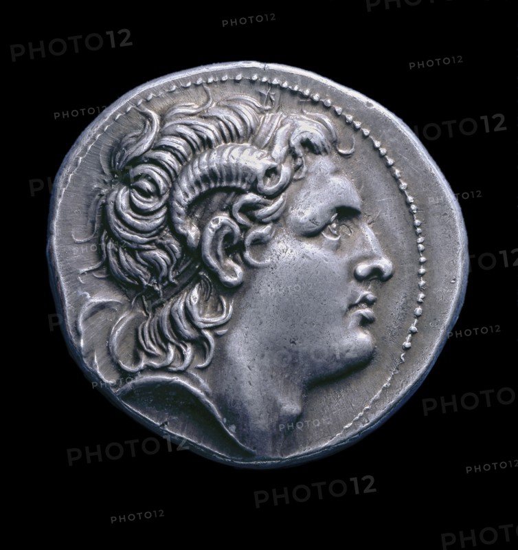 Ancient Greek silver coin, 286 BC-281 BC. Artist: Unknown.