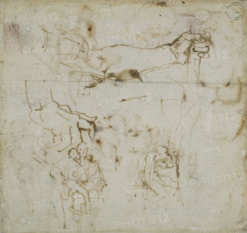 Page from a Sketch Book, c1490-1560. Artist: Michelangelo Buonarroti.