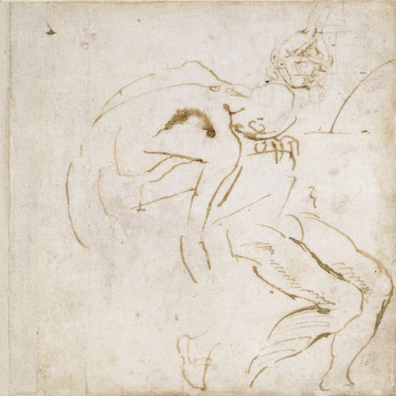 Two partial Figure Studies, c1490-1560. Artist: Michelangelo Buonarroti.