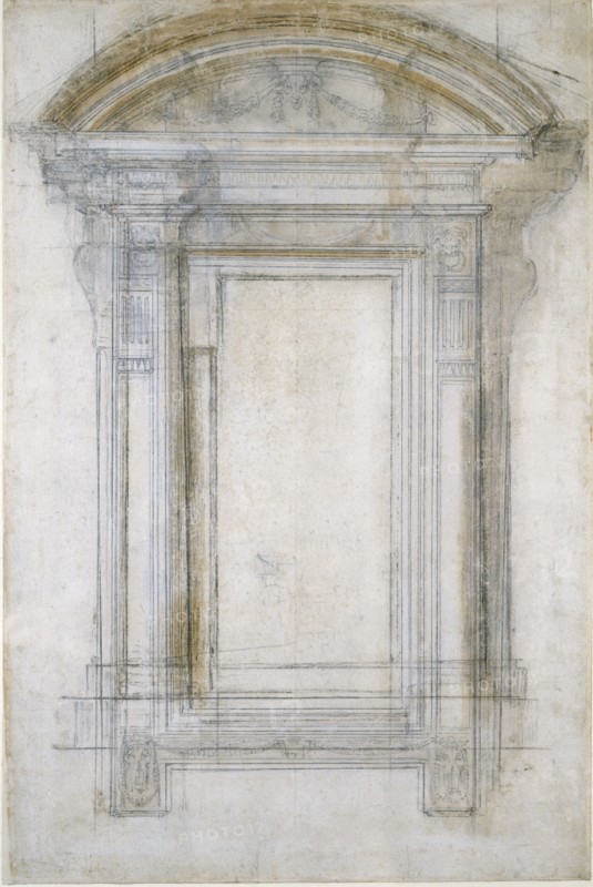 Design for a window, c1490-1560. Artist: Michelangelo Buonarroti.