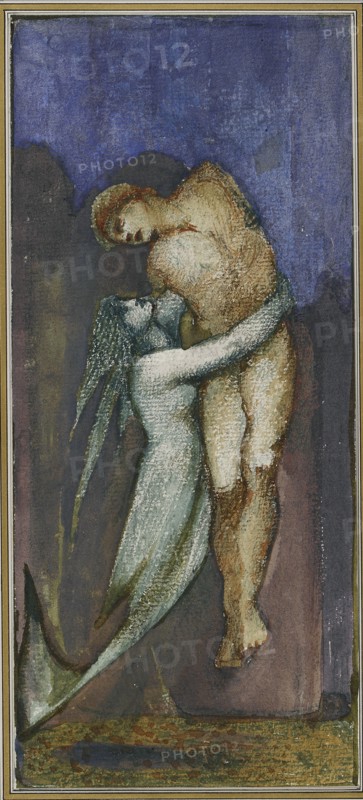 mermaid and drowned sailor from Album of forty-eight drawings, c1853-1898 Artist: Sir Edward Coley Burne-Jones.