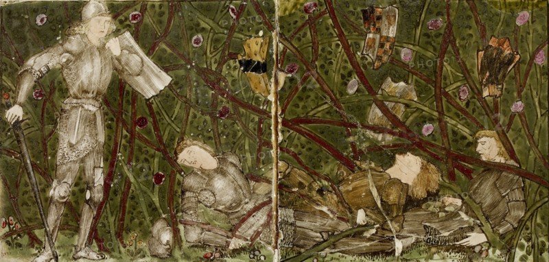 Sixteen tiles form eight illustrations of the 'Briar Rose' tale, 1862-1865. Artists: William Morris, Sir Edward Coley Burne-Jones.